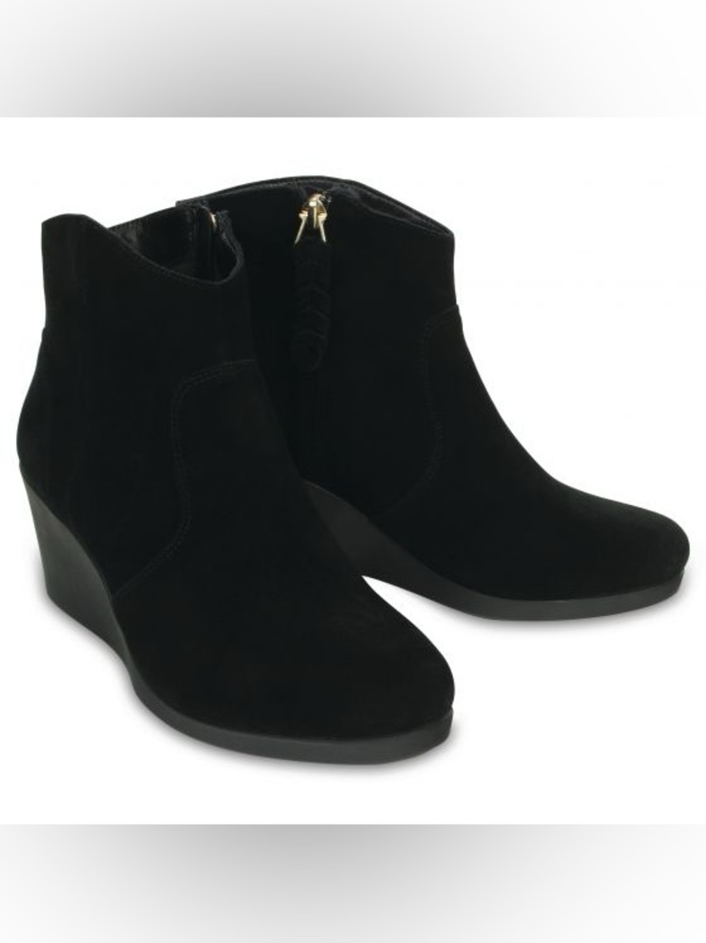 Crocs Leigh Suede Wedge Bootie
